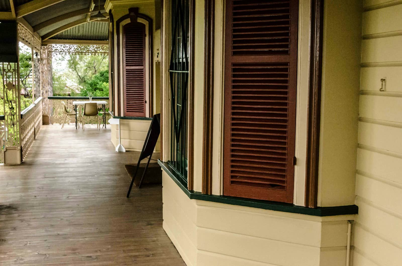 The verandah of a traditional Queenslander home
